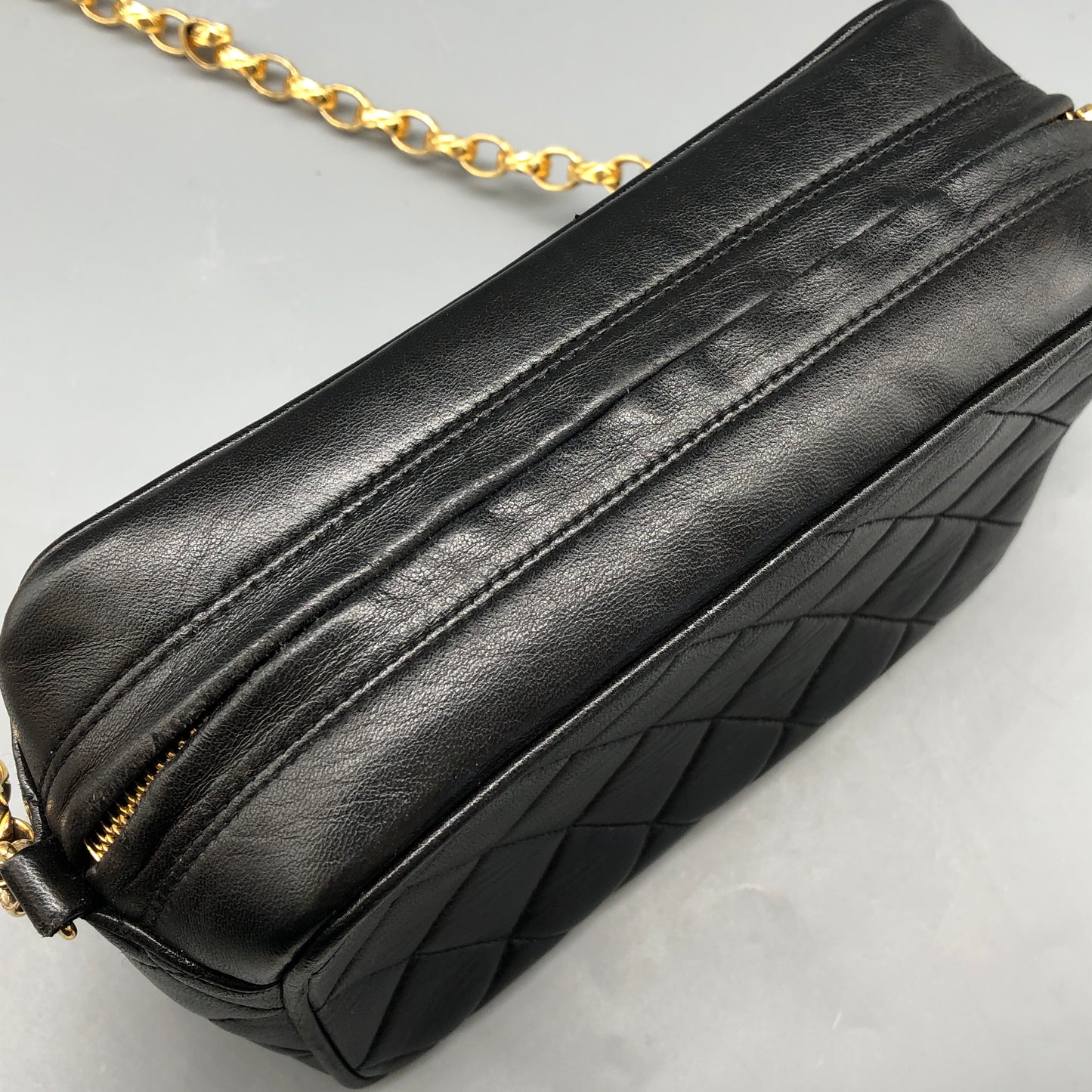 Chanel Black Quilted Leather Camera Bag