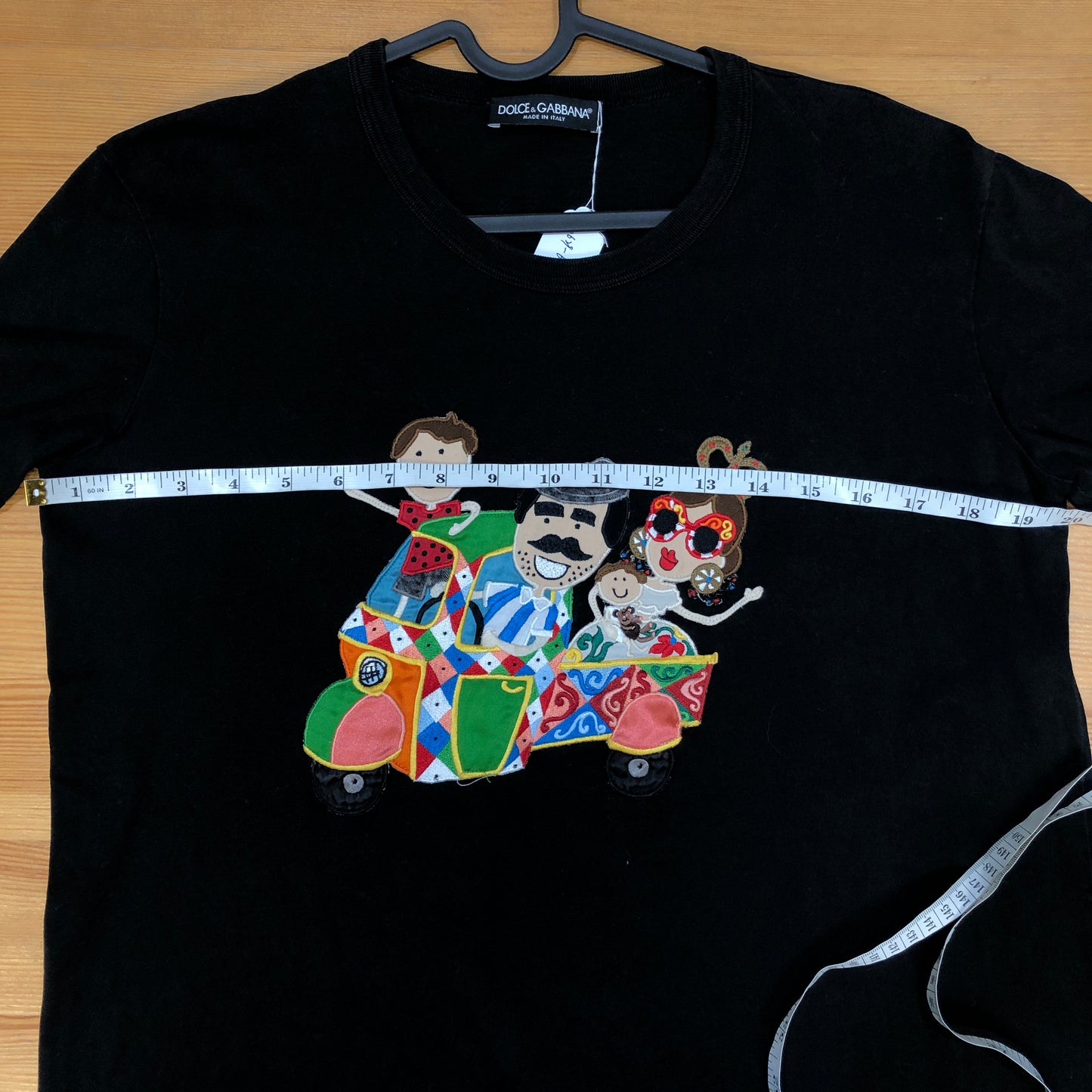 Dolce & Gabbana Black Cartoon Family Print Short Sleeve T-Shirt Size 44