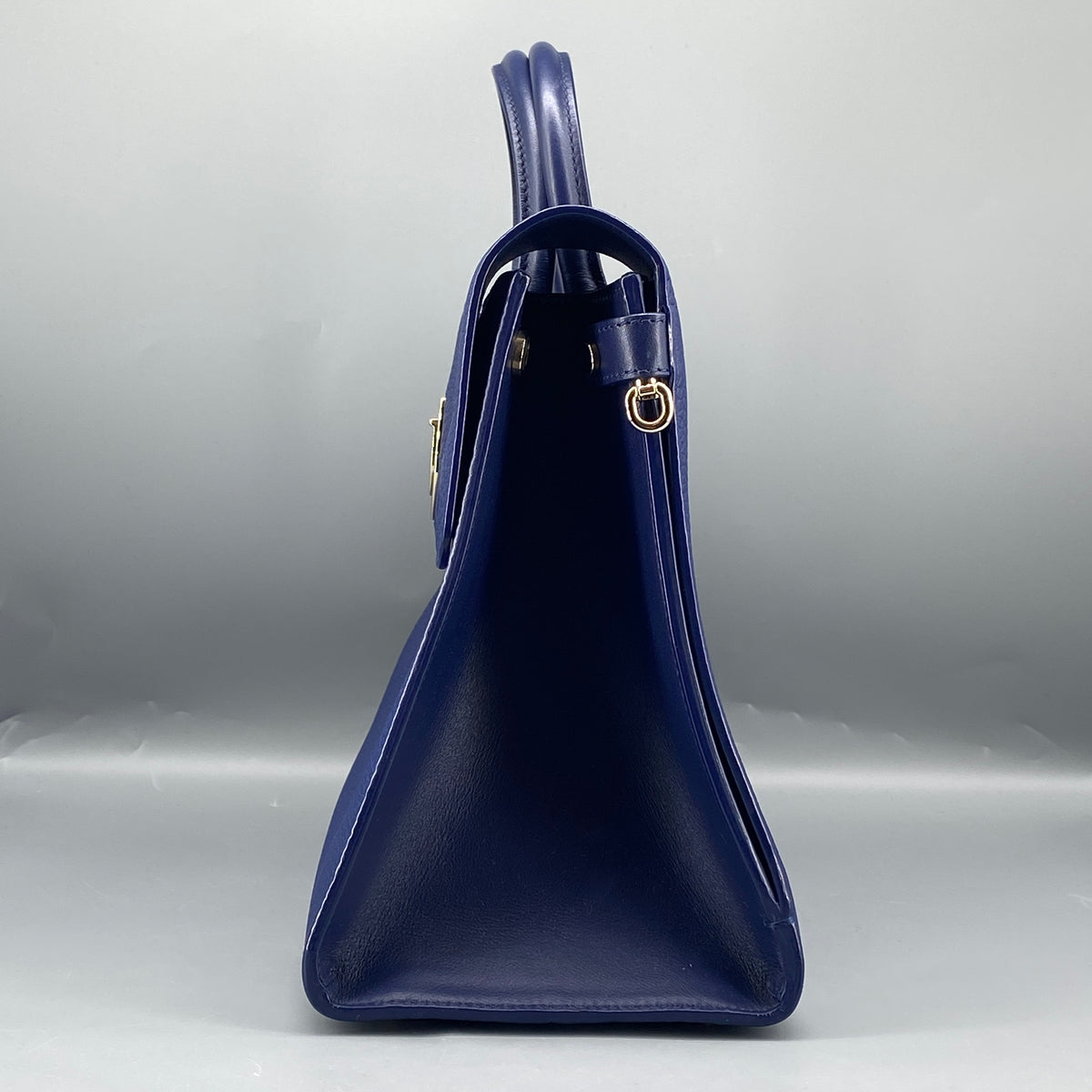 Christian Dior Diorever Navy Leather Top Handle Bag