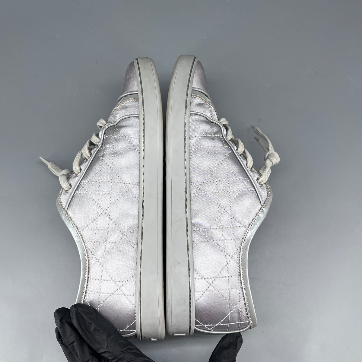Christian Dior Silver Women Sneaker Shoes Size 37