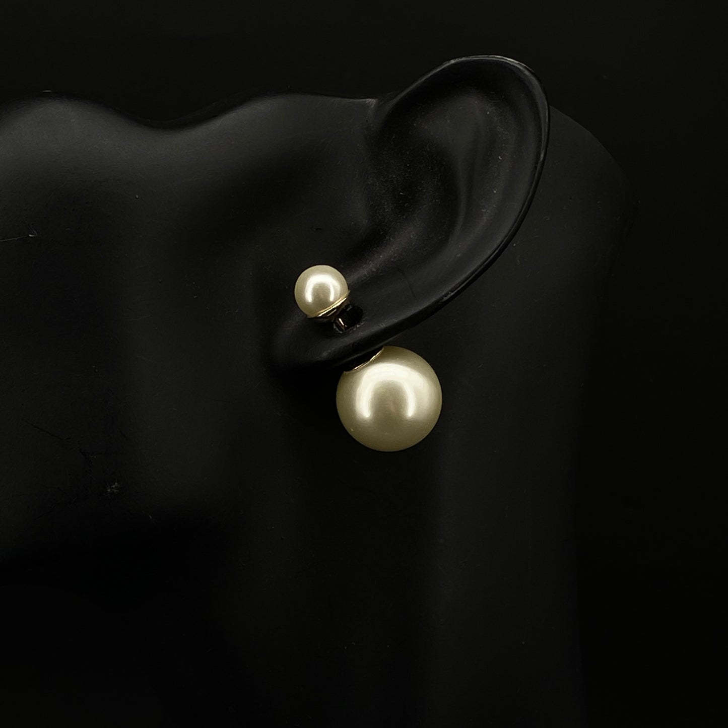Christian Dior Double Pearl Earrings