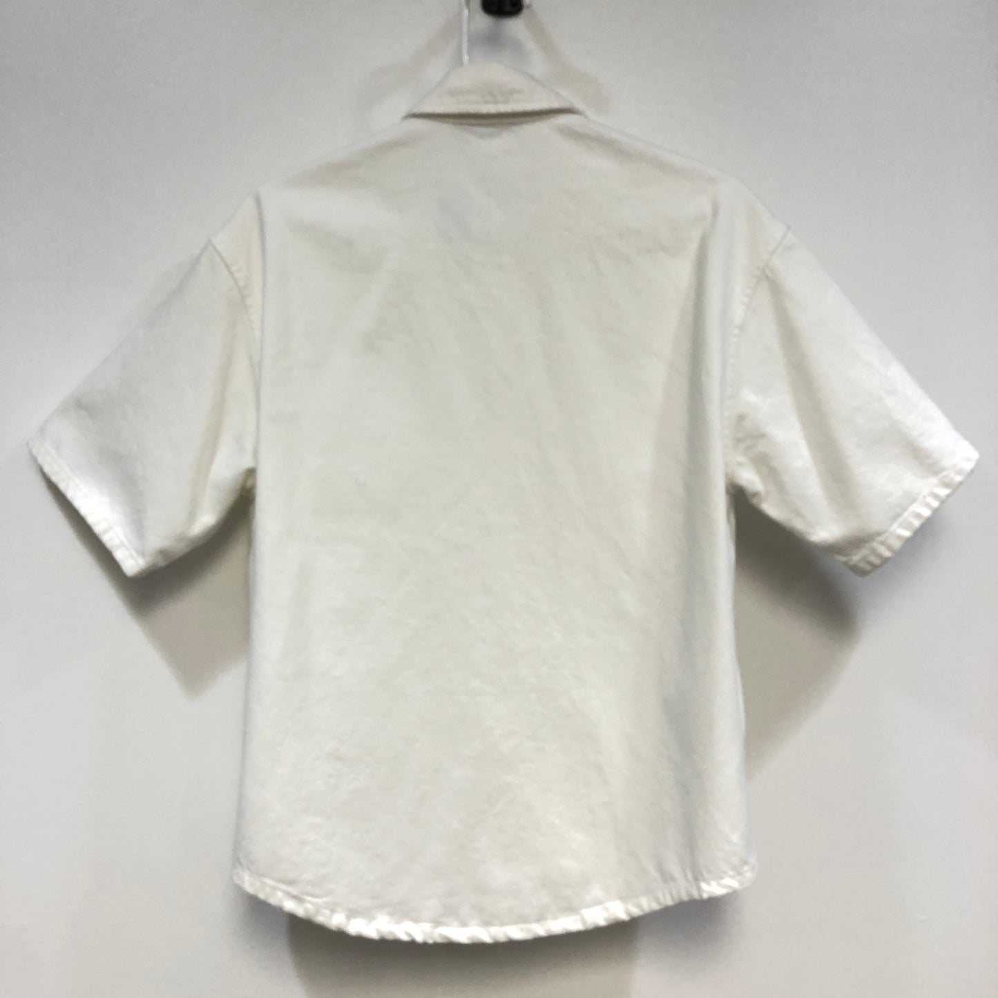 Prada White Short-Sleeve Cotton Shirt Size 36