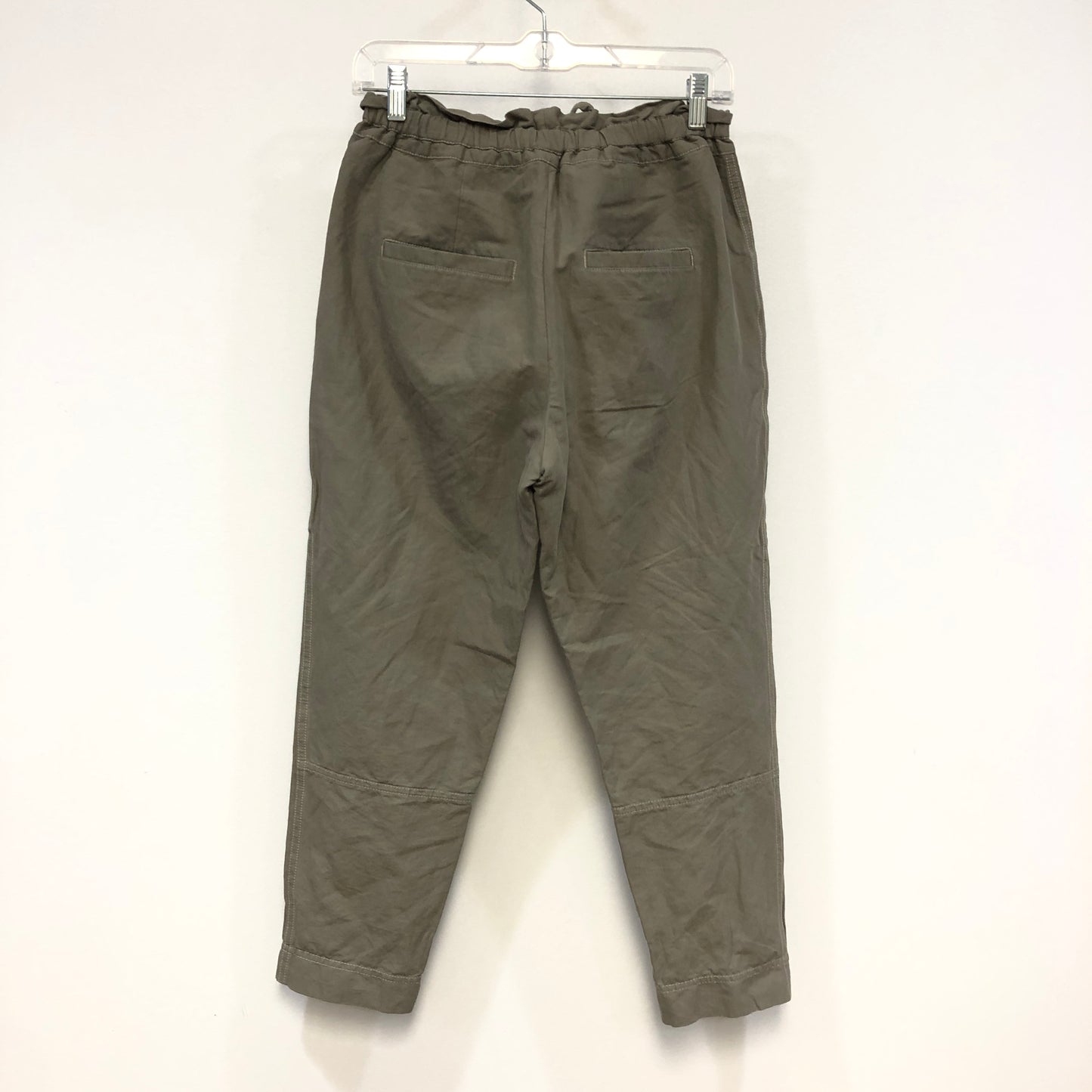 Brunello Cucinelli Army Green Drawstring Casual Trousers