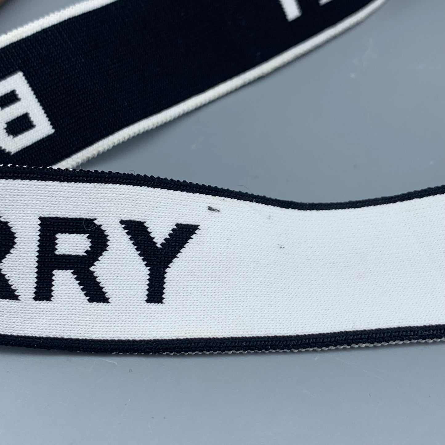 Burberry Logo Elastic Headband Black White