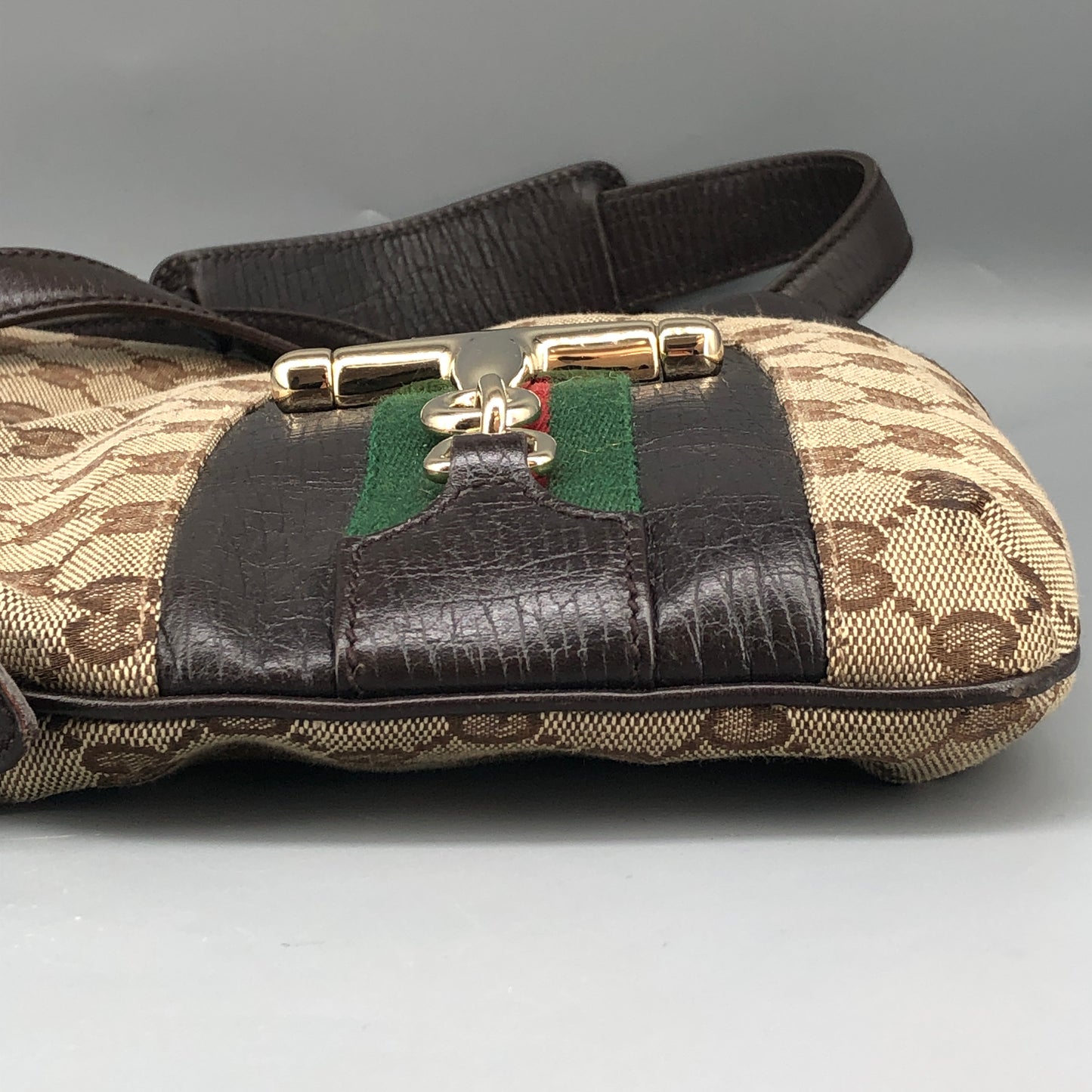 Gucci Vintage GG Canvas Crossbody Bag Brown/Beige