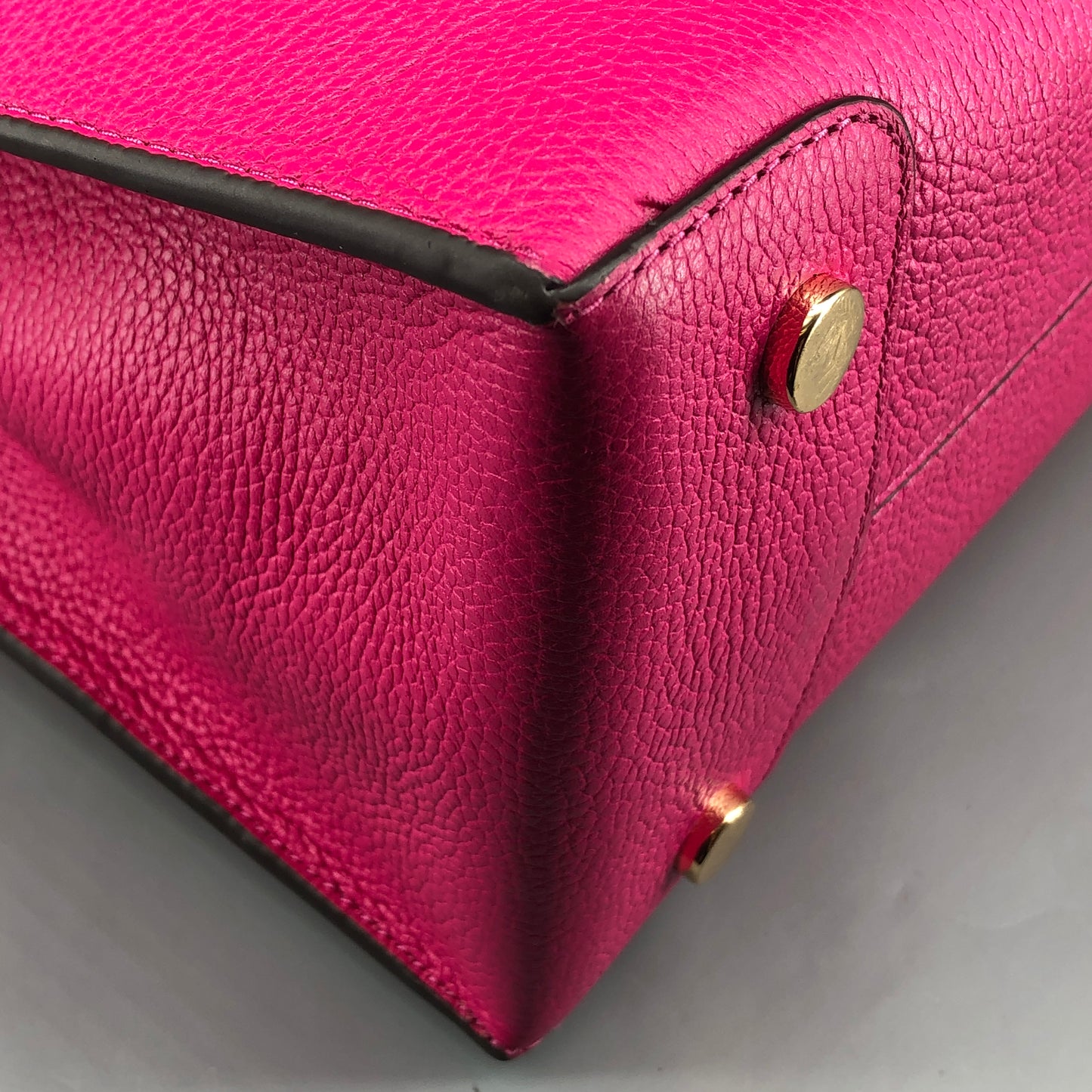 Michael Kors Pebbled Leather Tote Shoulder Hand Bag Hot Pink
