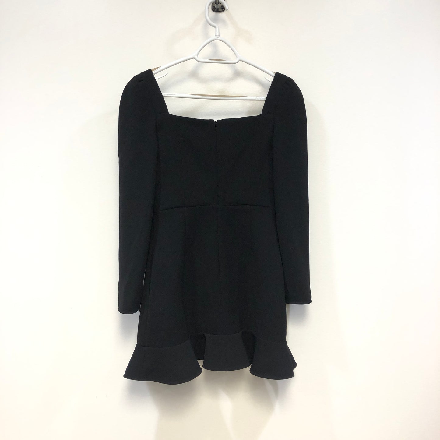 Self-Portrait Square Neck Mini Dress US 4 Black