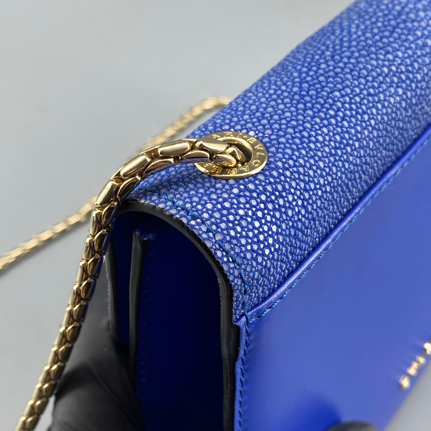 Bvlgari Royal Blue Serpenti Forever Flap Crossbody Bag