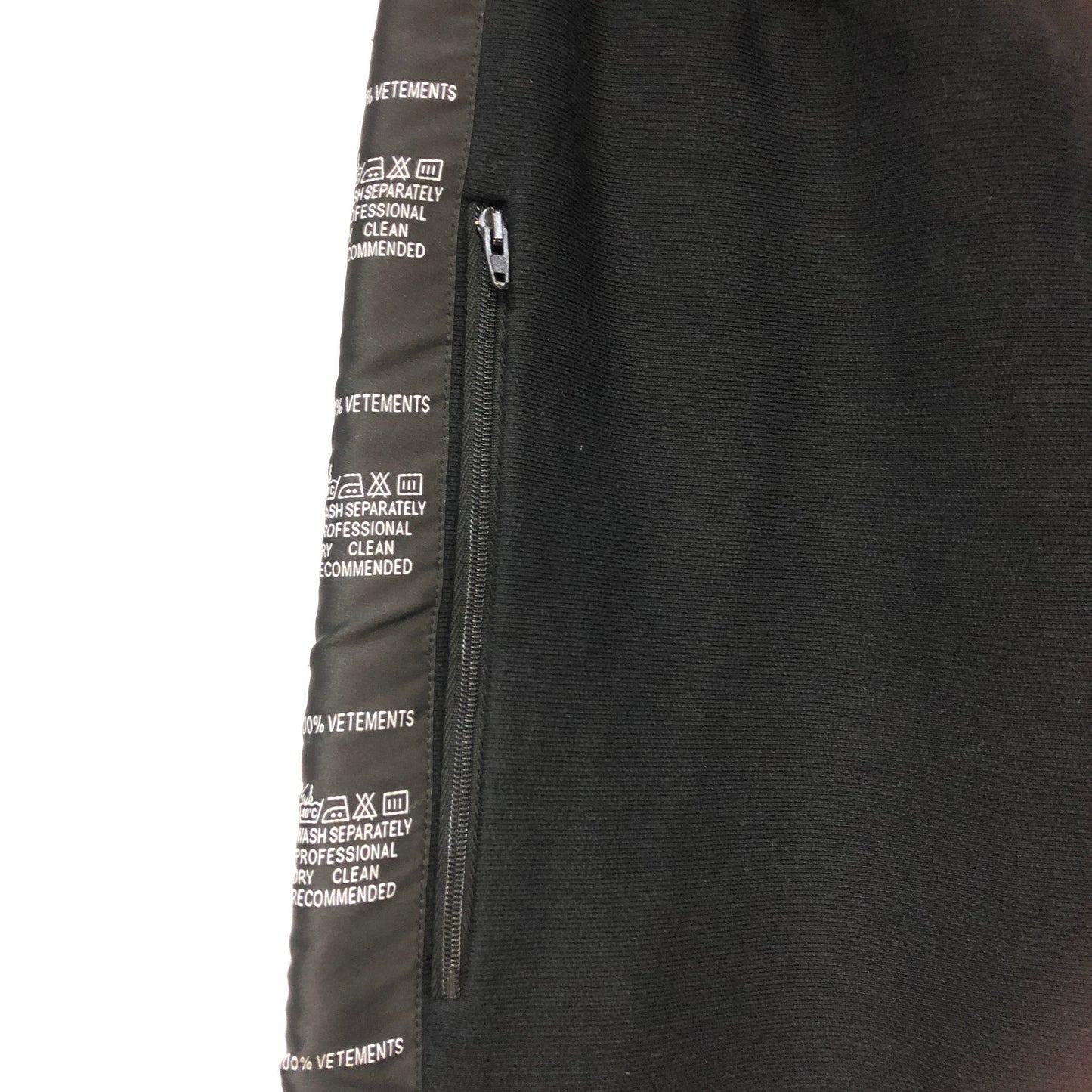 Vetements Black Logo Tape Hoodie & Track Pants Set
