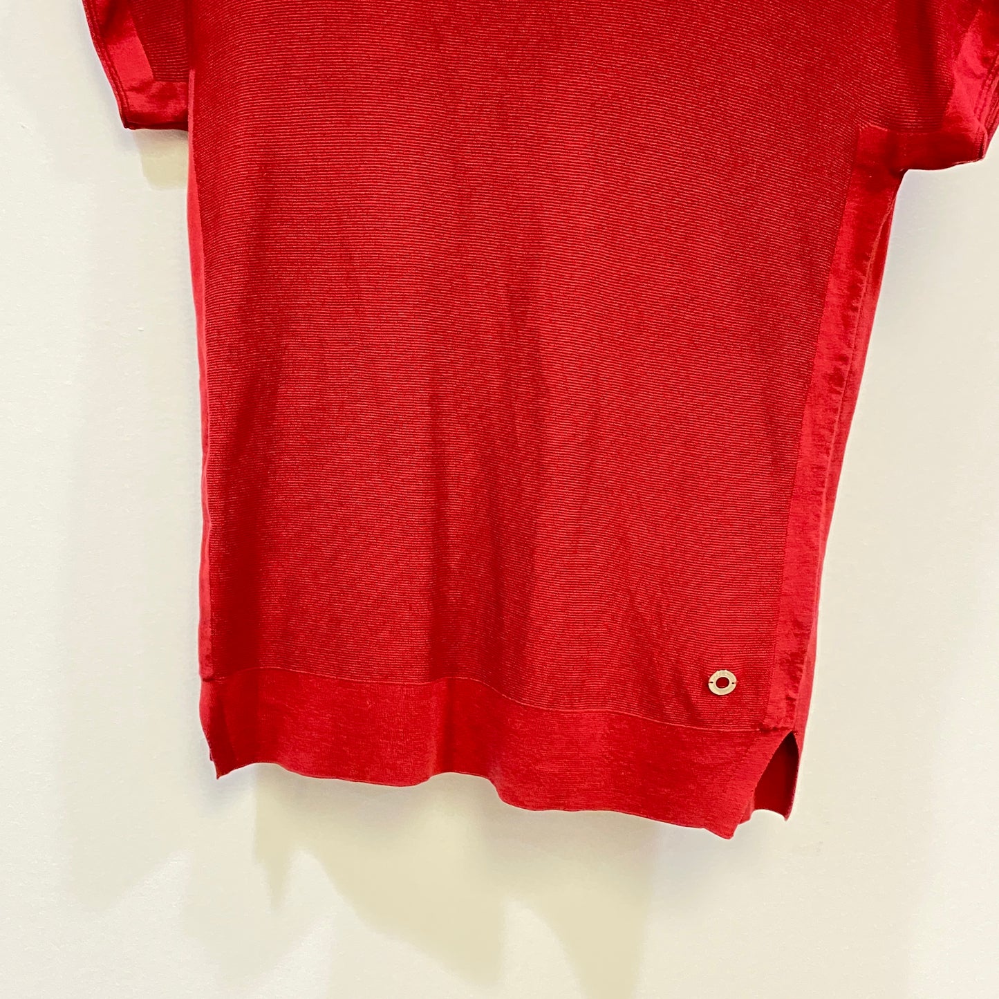 Loro Piana Red Short Sleeve Knit Top