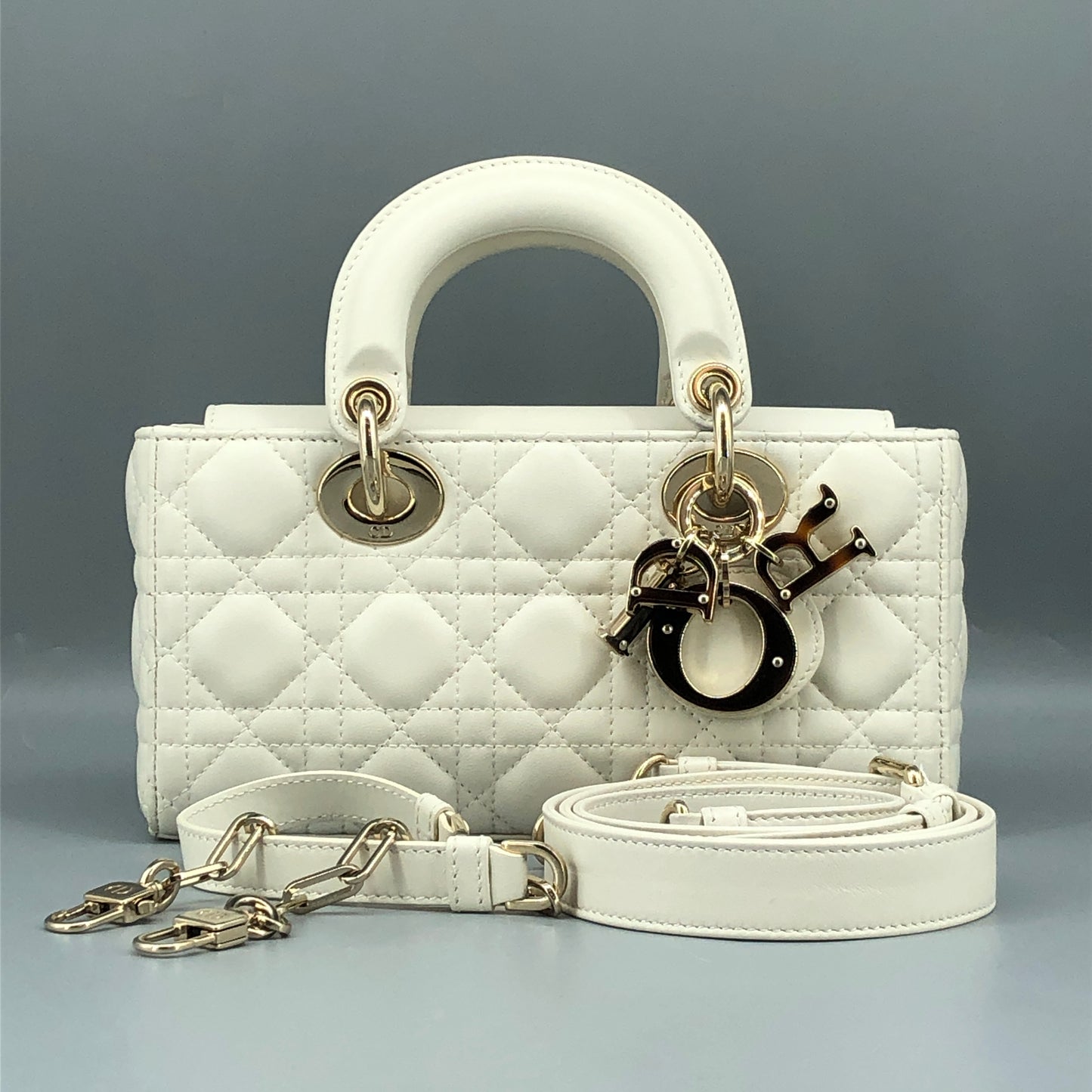 Christian Dior Lady D-Joy Small Crossbody Bag Cream