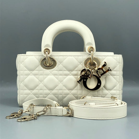 Christian Dior Lady D-Joy Small Crossbody Bag Cream