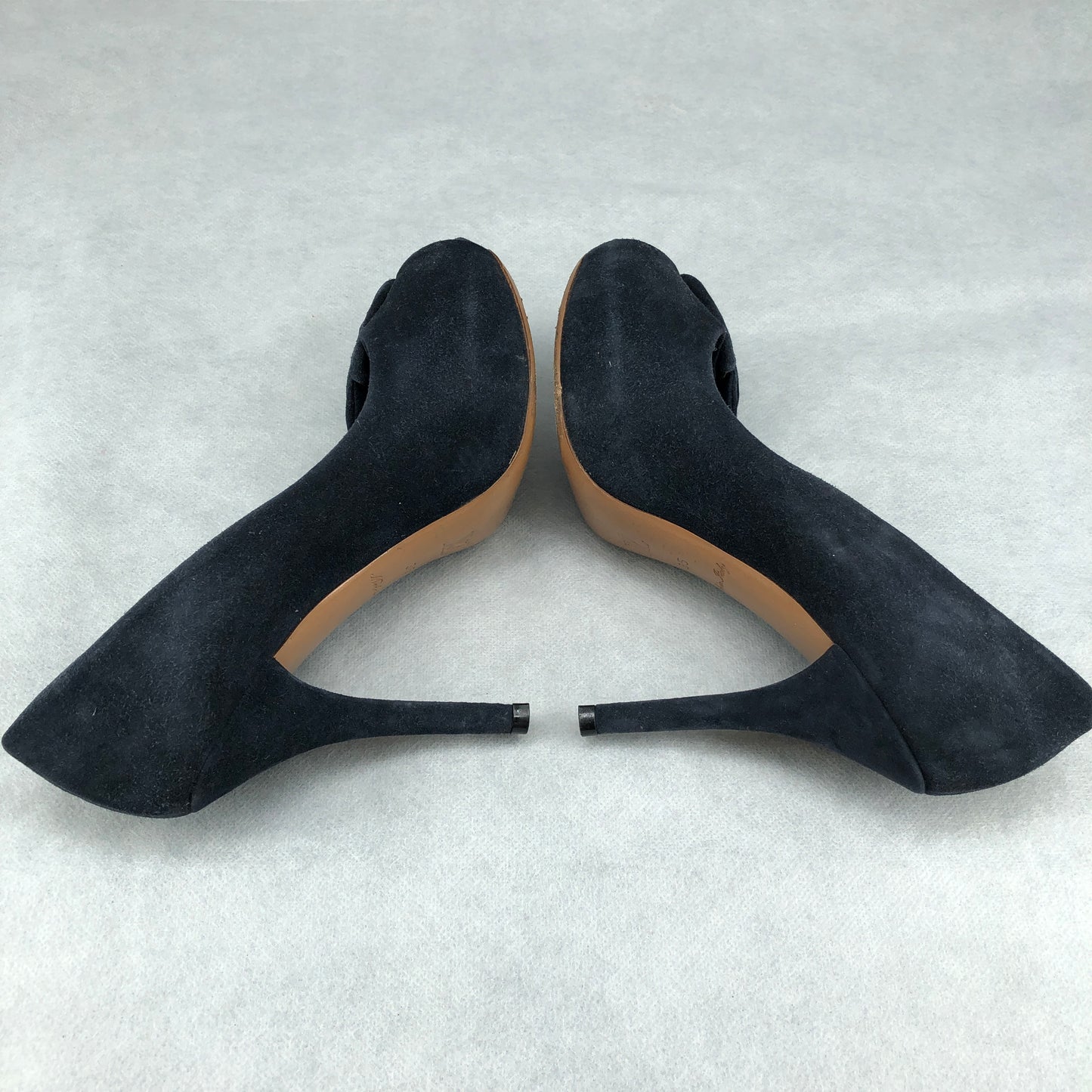 Louis Vuitton Women's Peep-Toe Heels Size 35 Navy