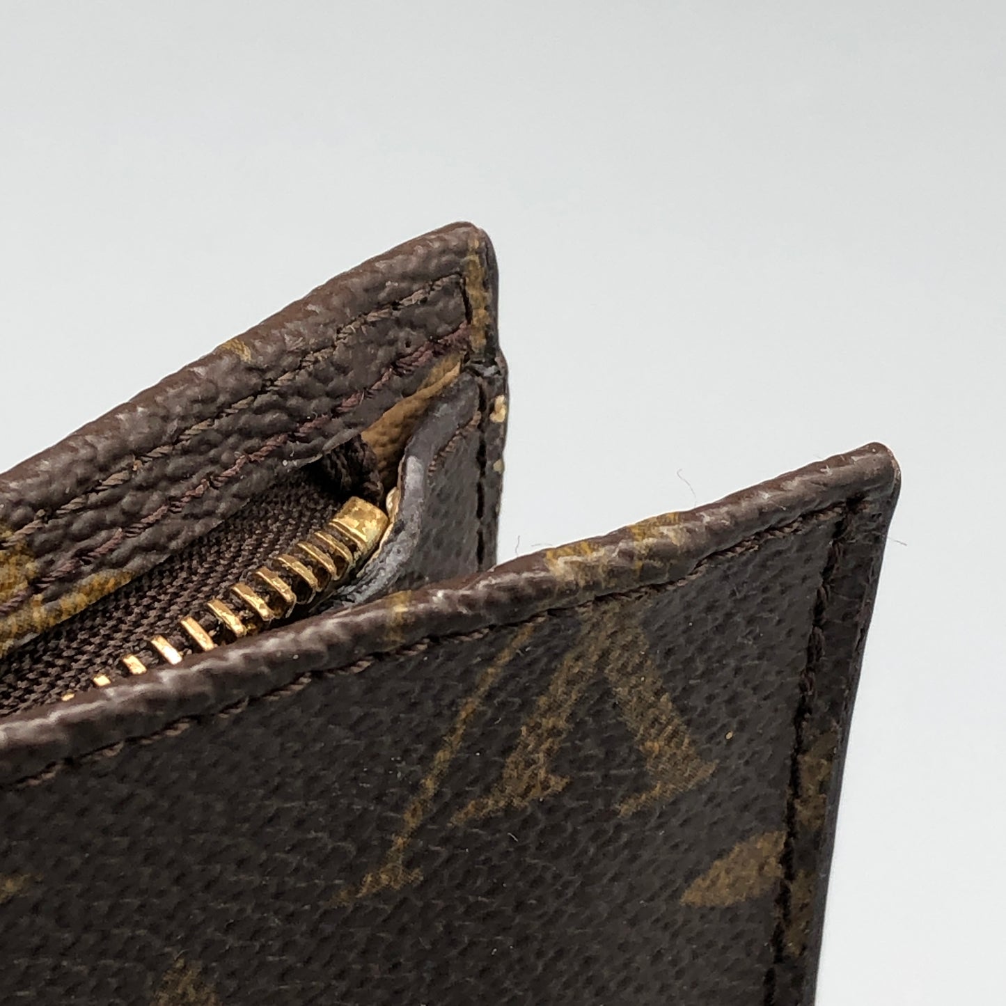 Louis Vuitton Monogram Zip Pouch / Wallet Brown