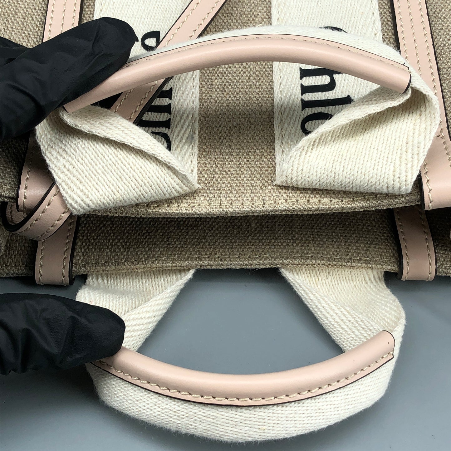 Chloe Woody Small Tote Bag Beige