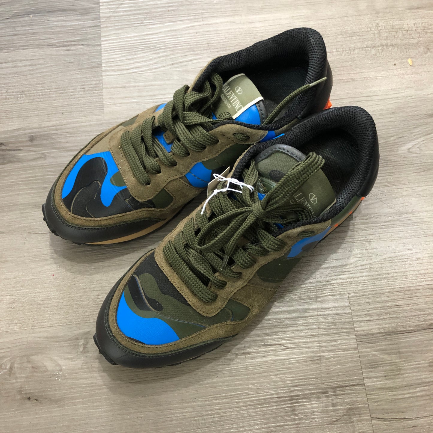 Valentino Women's Multicolor Camo Rockstud Sneakers Size 36