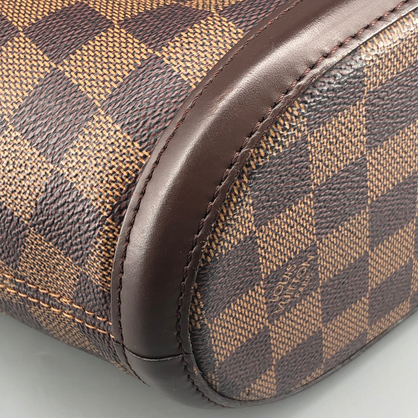 Louis Vuitton Damier Ebene Manosque Handbag Brown