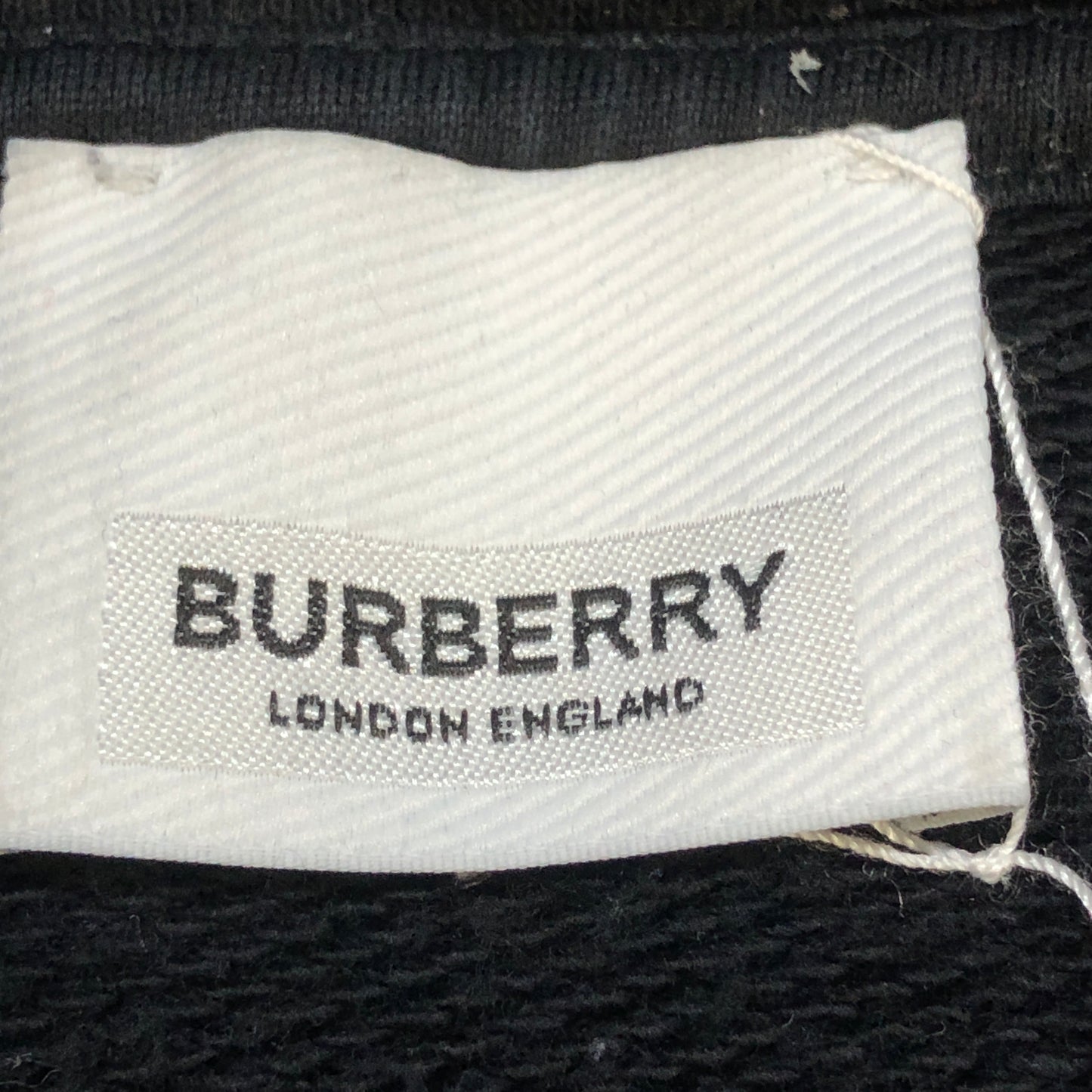Burberry Black Full‑Zip Hoodie TB Logo Sweatshirt Size S