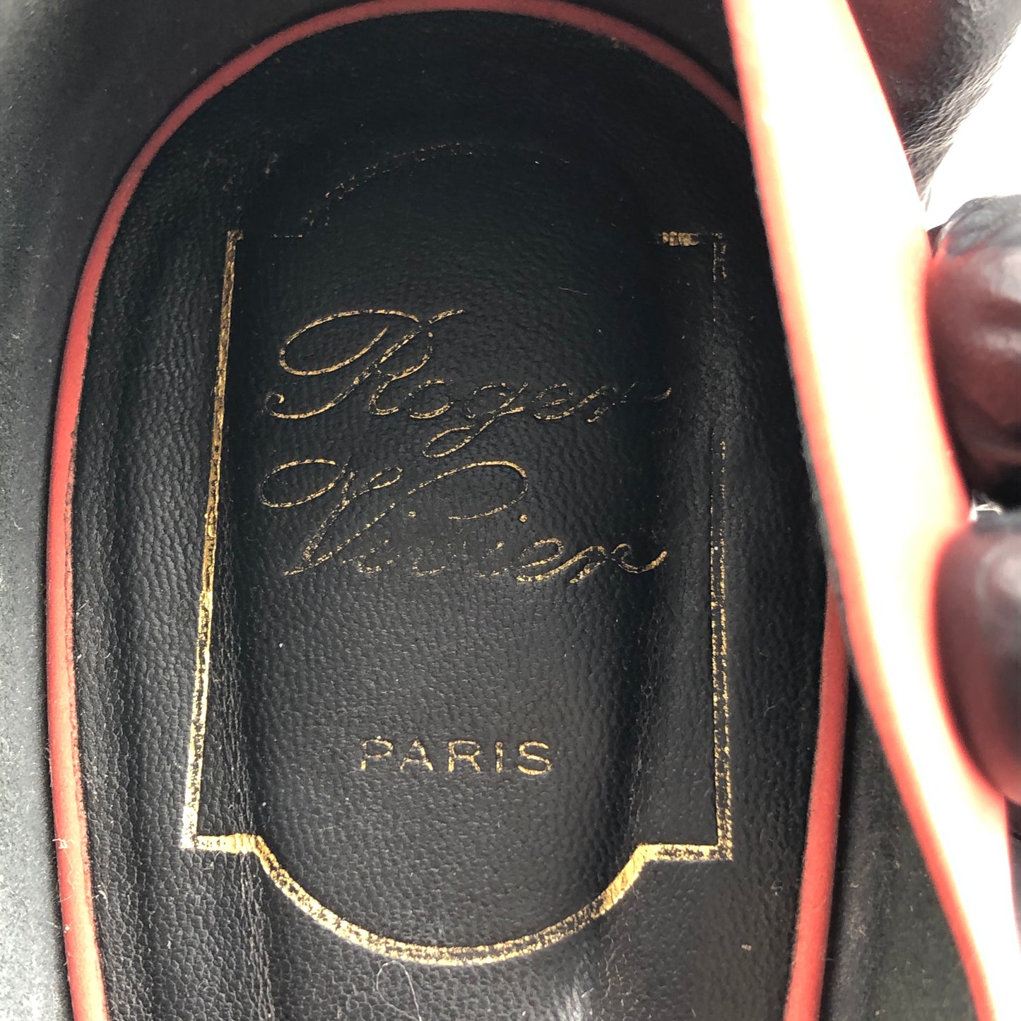 Roger Vivier Women's Strass Buckle D'Orsay Flats Size 39.5 Salmon Pink