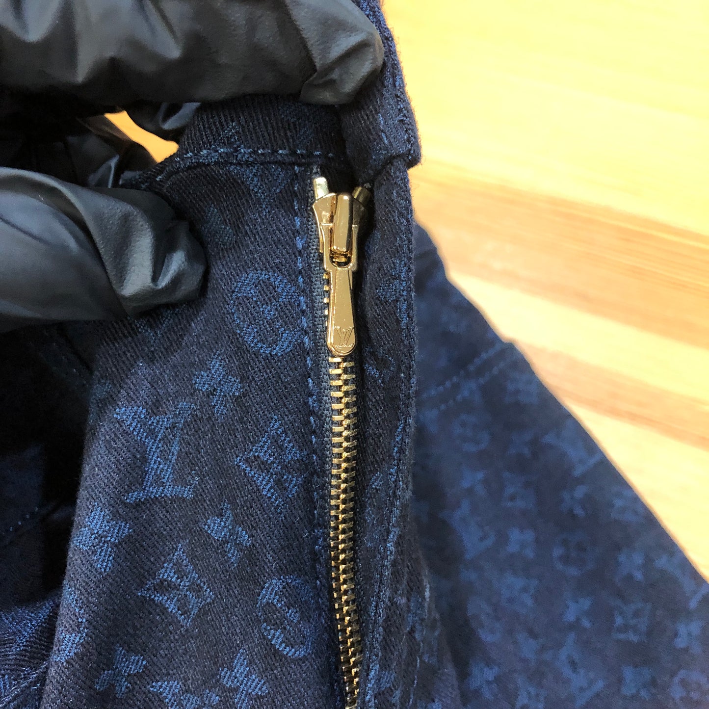 Louis Vuitton Monogram Navy Slim Fit Pants Size 36