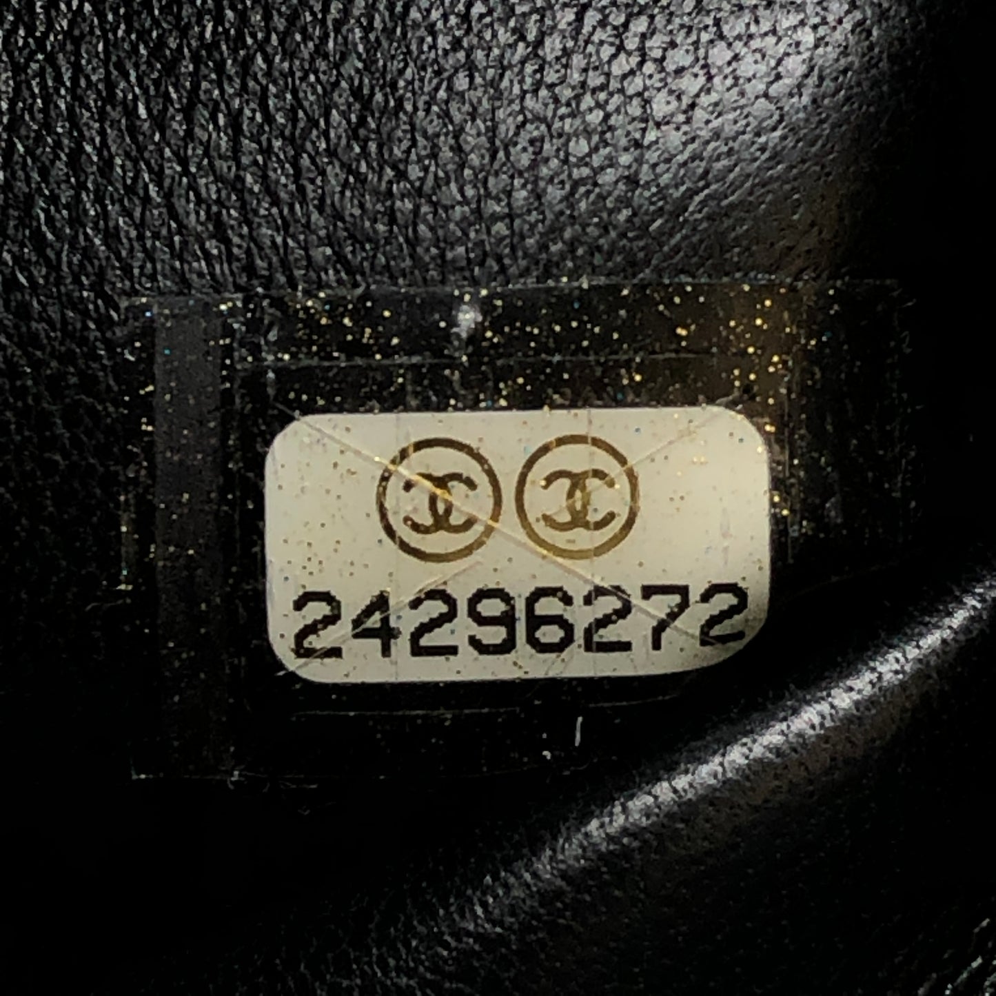 Chanel 17A Black Top Handle Flap Bag with Chain Strap