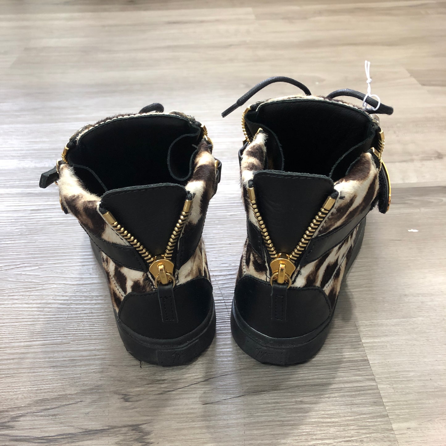 Giuseppe Zanotti Women's Leopard Print High-Top Sneakers shoes 36