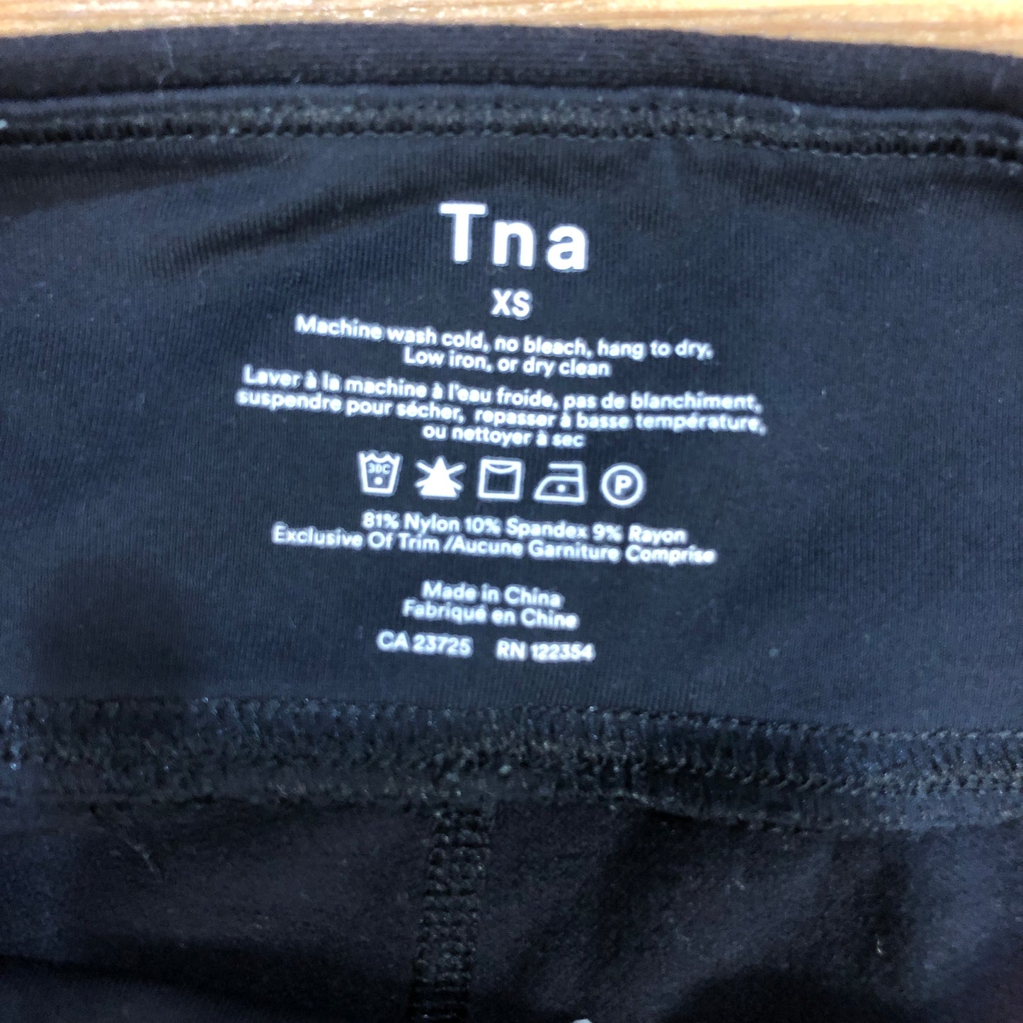 Tna  Black High-Rise Stretch Leggings Size XS