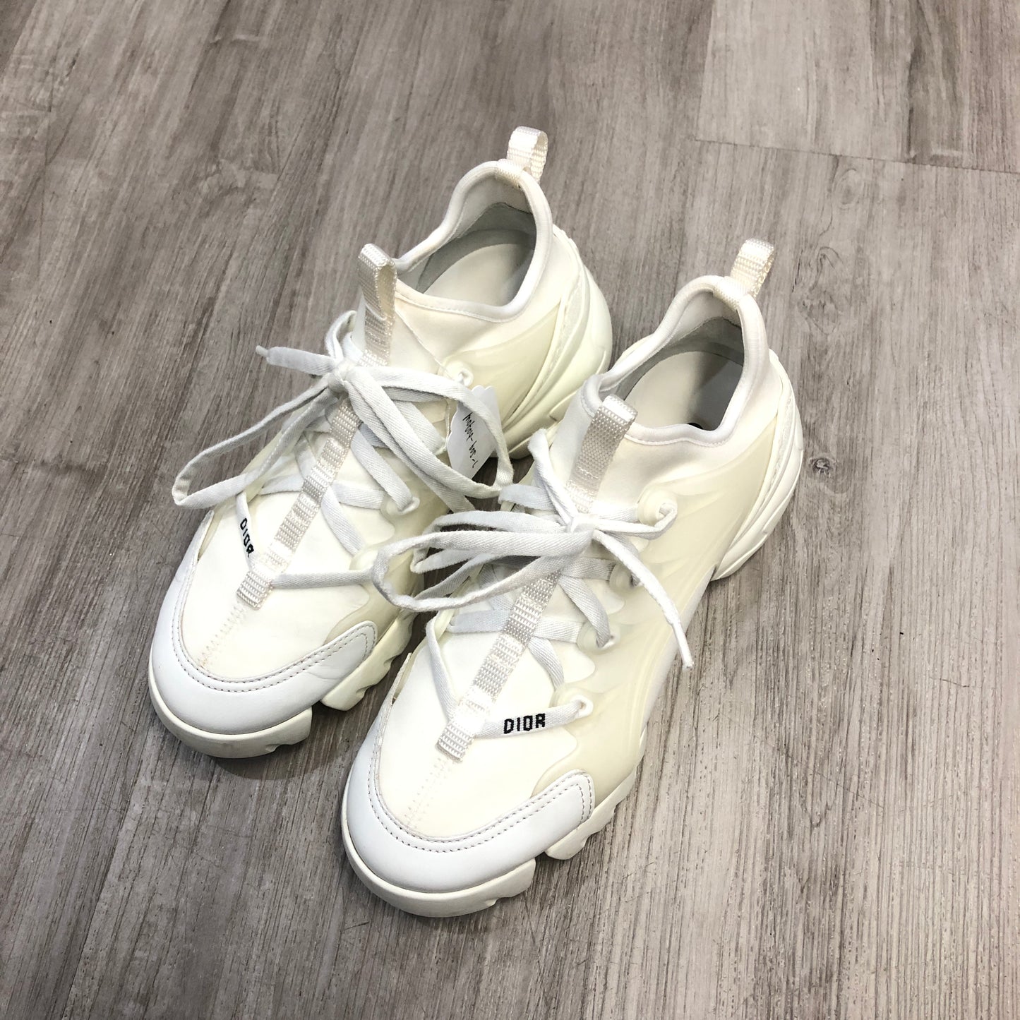 Christian Dior Women's D-Connect Technical Fabric Low Top Sneaker Shoes 35 White