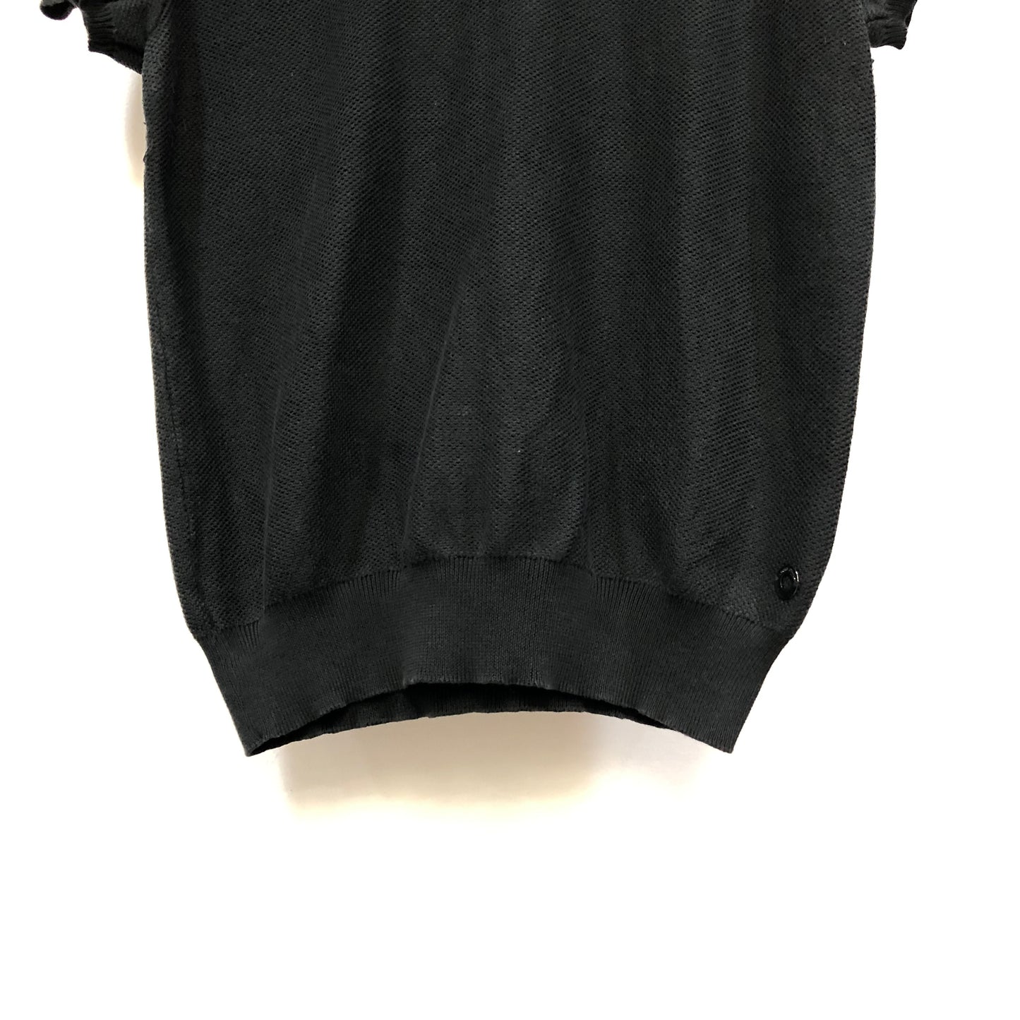 Loro Piana Black Short Sleeve Knit Top Size 44