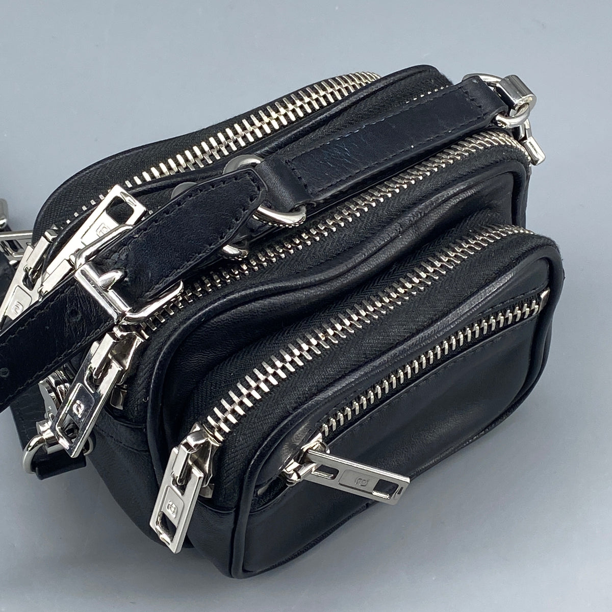 Alexander Wang Mini Camera Crossbody Bag Black Leather