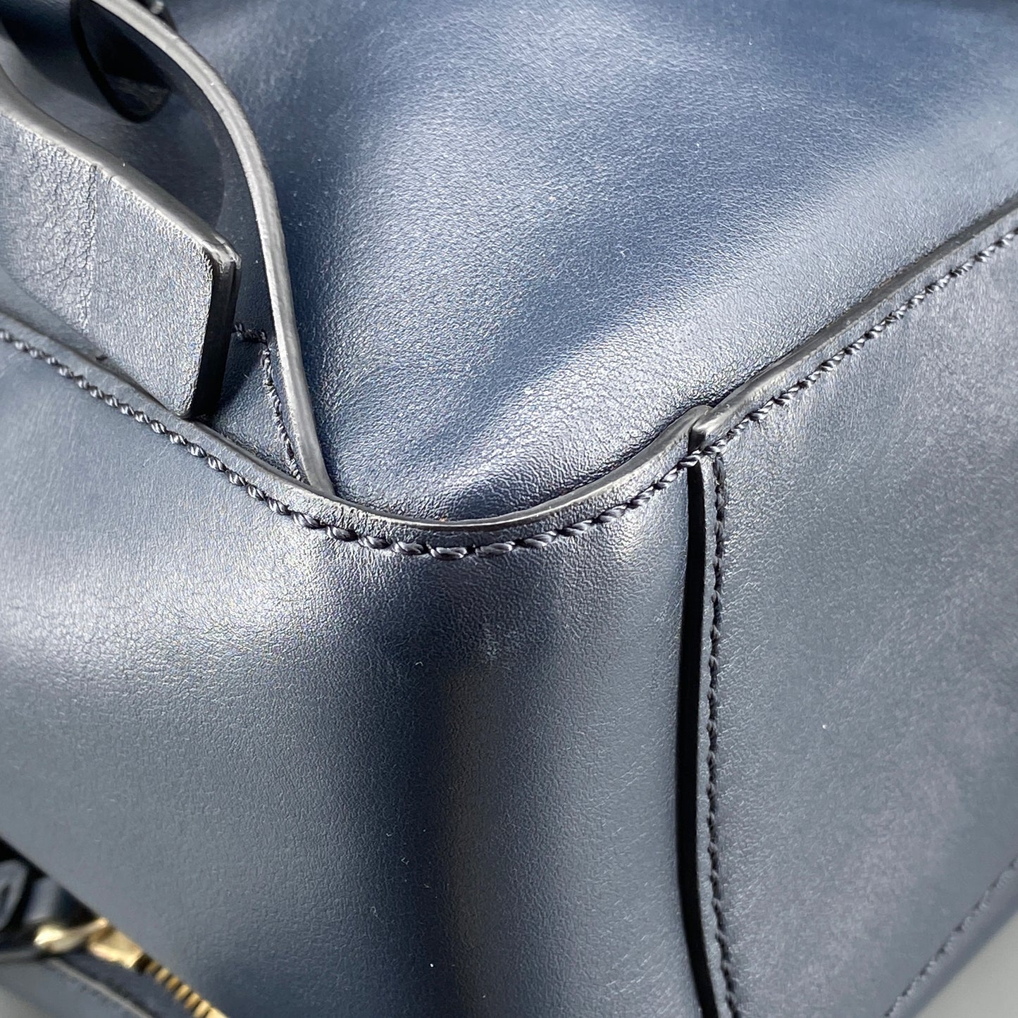 Valentino Navy Leather Backpack