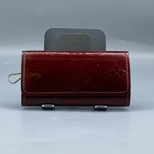 Louis Vuitton Reddish-Brown Monogram Vernis Key Wallet