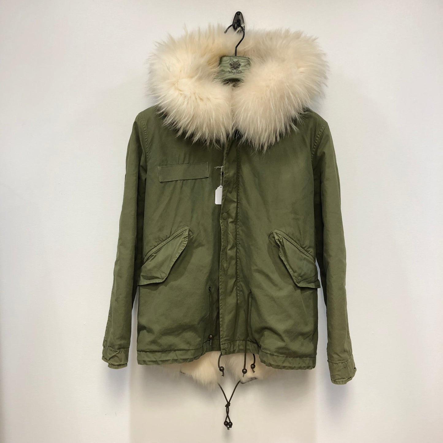 Mr & Mrs Italy Fur Trim Parka Size XS Green