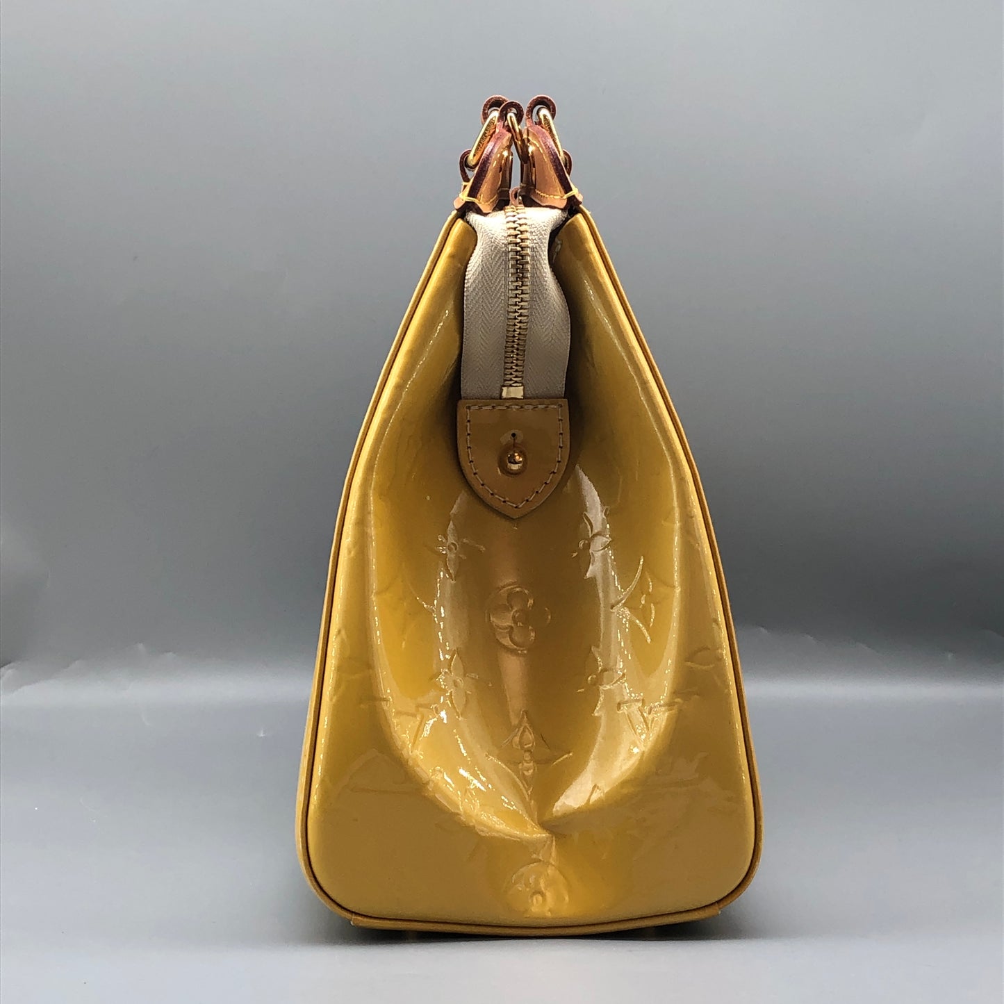 Louis Vuitton Monogram Vernis Brea Patent Leather Yellow Bag