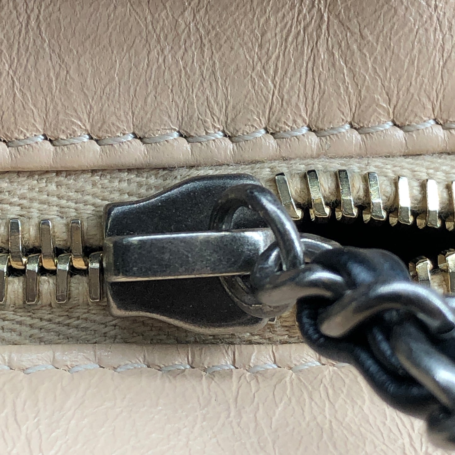 Chanel Aged Calfskin Quilted Small Gabrielle Hobo Beige Black
