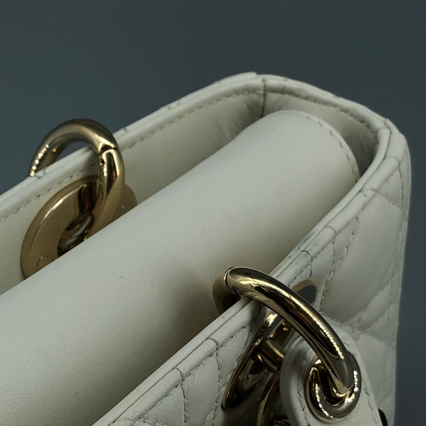 Christian Dior Lady D-Joy Small Crossbody Bag Cream