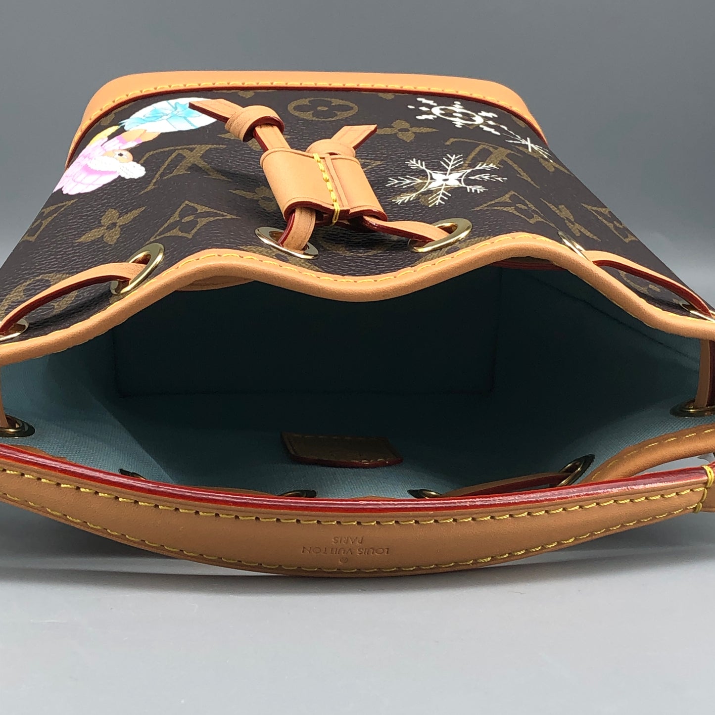 Louis Vuitton Nano Noé Limited  Edition Vivienne Xmas Bucket Bag Brown