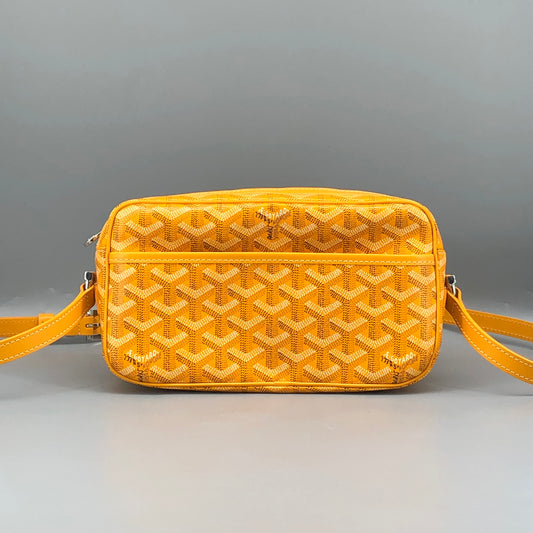 Goyard Cap-Vert Yellow Goyardine Canvas Crossbody Camera Bag