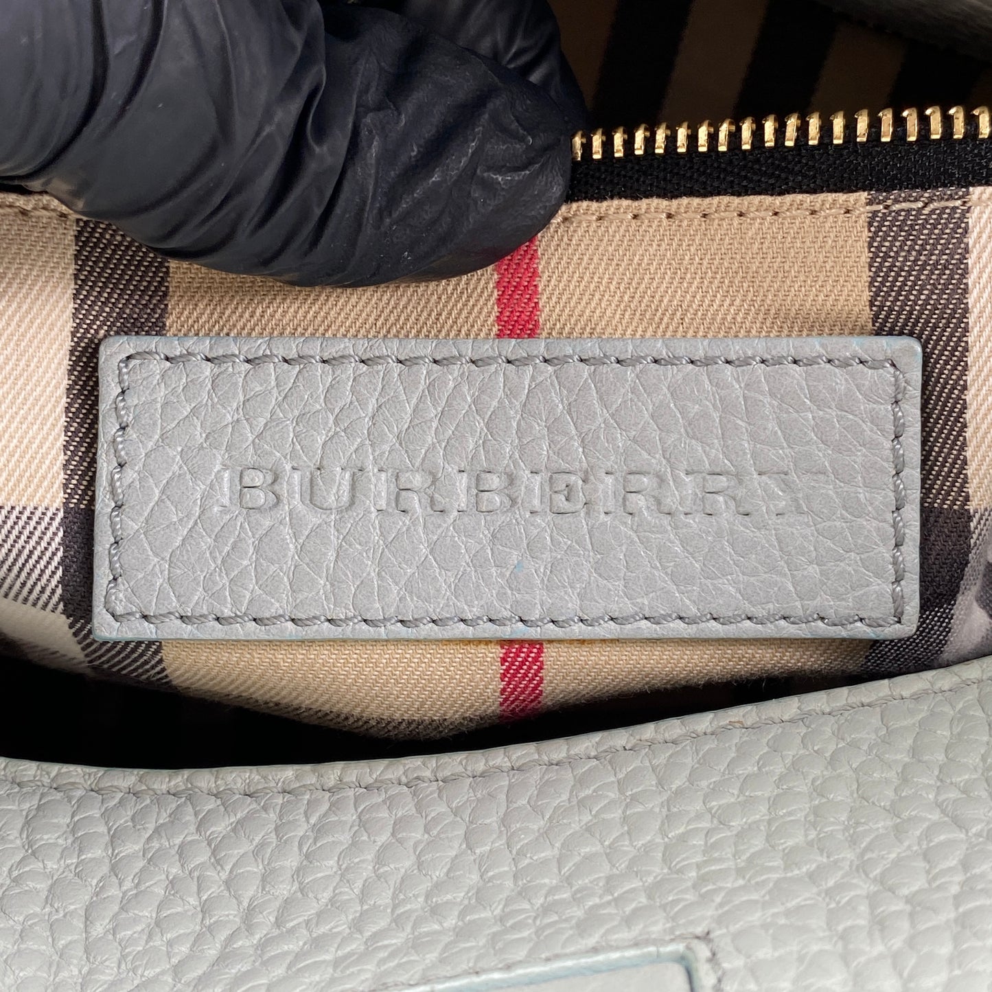 Burberry Mint Green Leather Shoulder Bag
