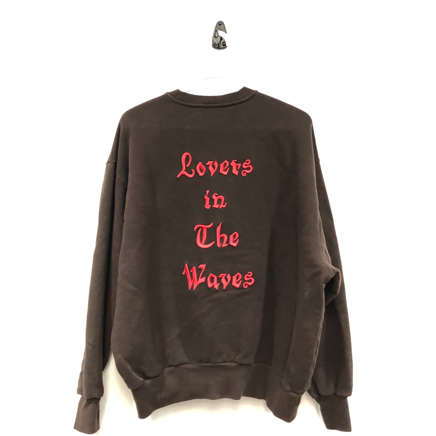 Acne Studios Brown Cotton Lovers In The Waves Print Crew Neck Sweatshirt Size L