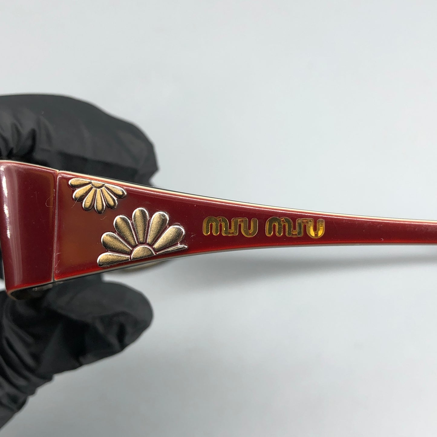 Miu Miu Dark Red Rectangular Eyeglasses Frame 130mm
