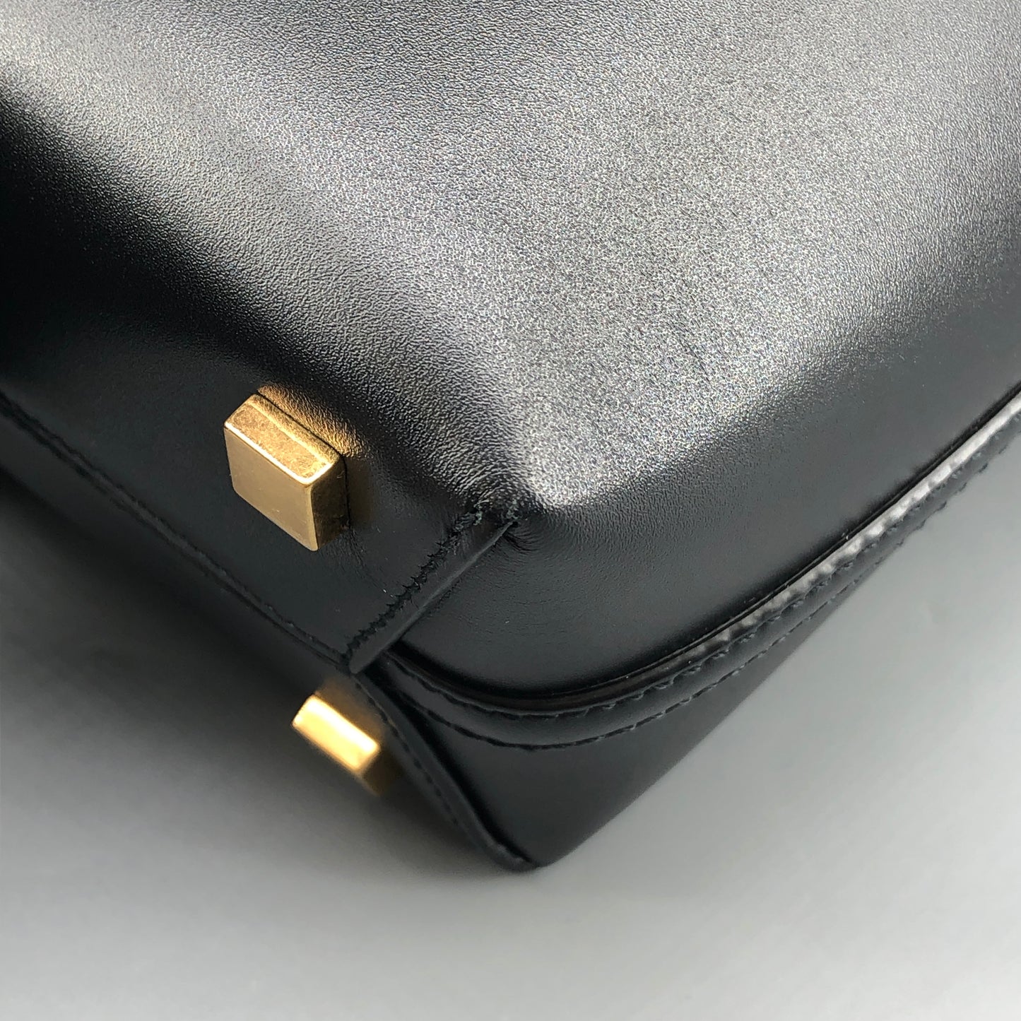 Saint Laurent Shiny Calfskin Le 37 Mini Bucket Bag Black