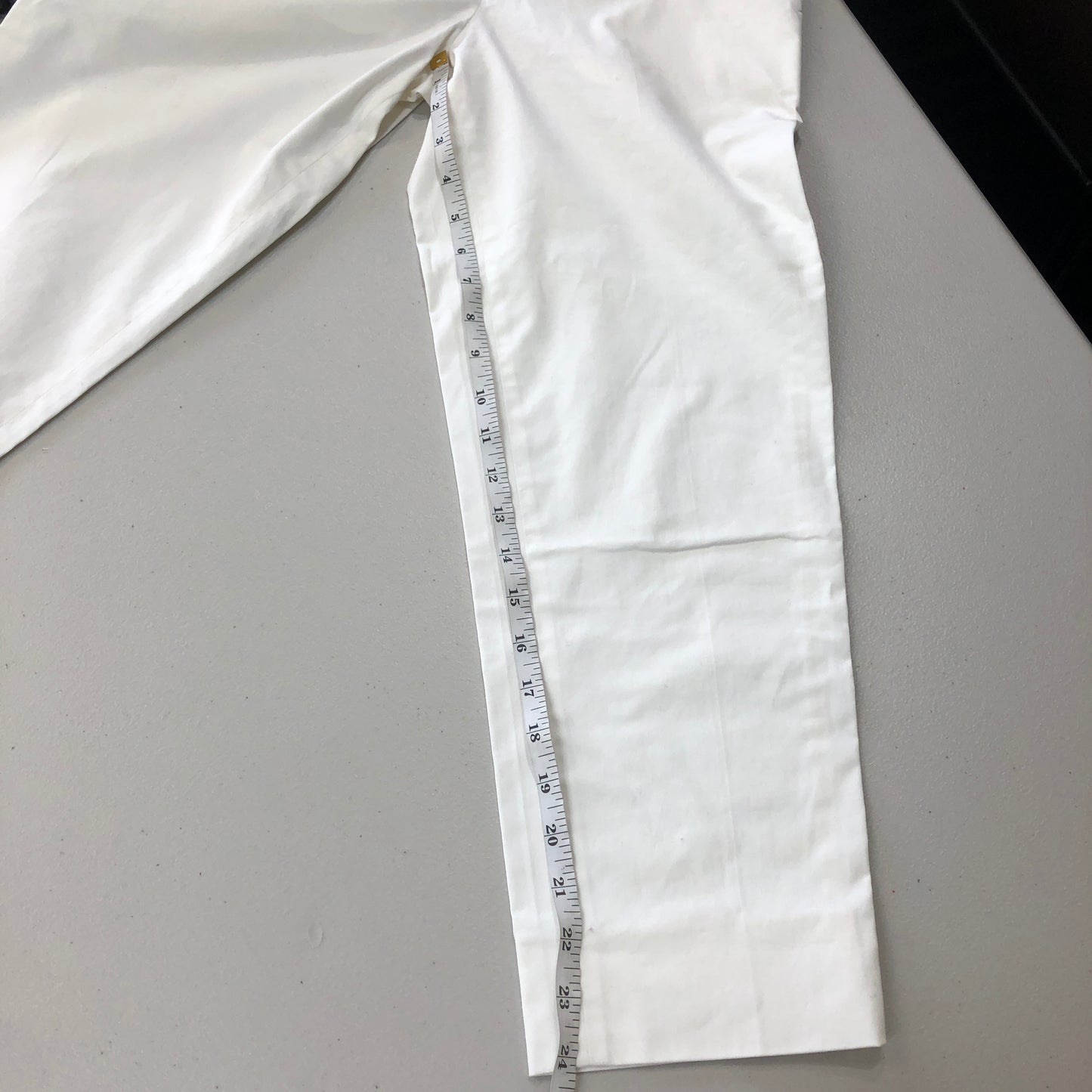 Miu Miu White Cotton-Blend Cropped Trousers Size 38