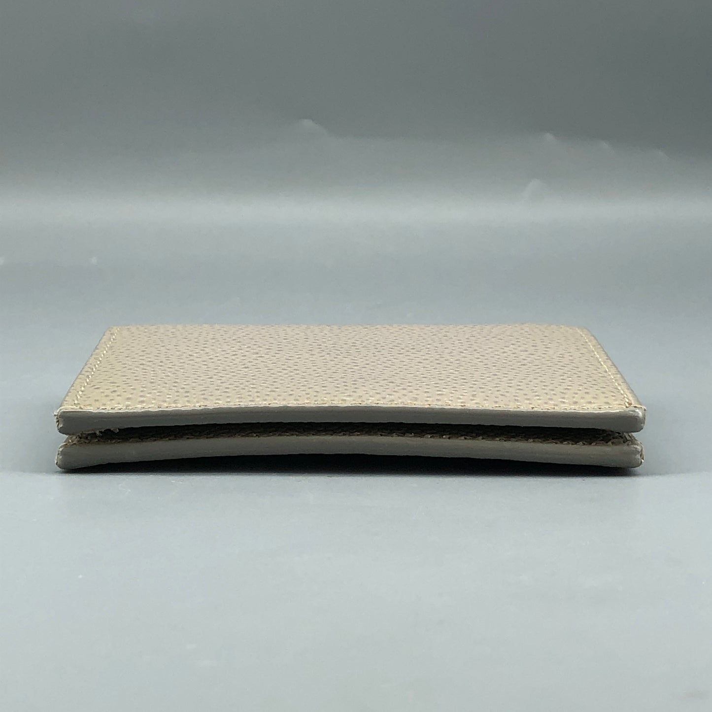 Thom Browne Pebble Grain Leather Card Holder 10*8cm Grey
