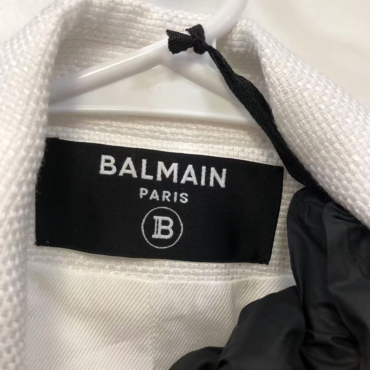 Balmain White Double Breasted Wool Blazer Size 34