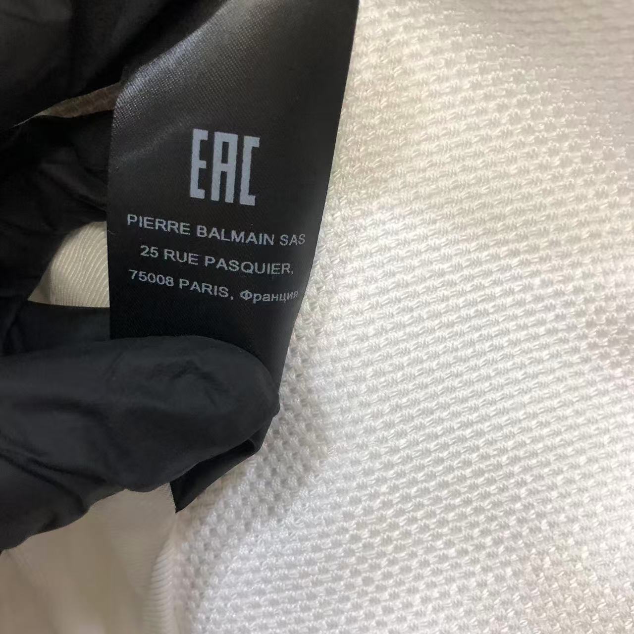 Balmain White Double Breasted Wool Blazer Size 34