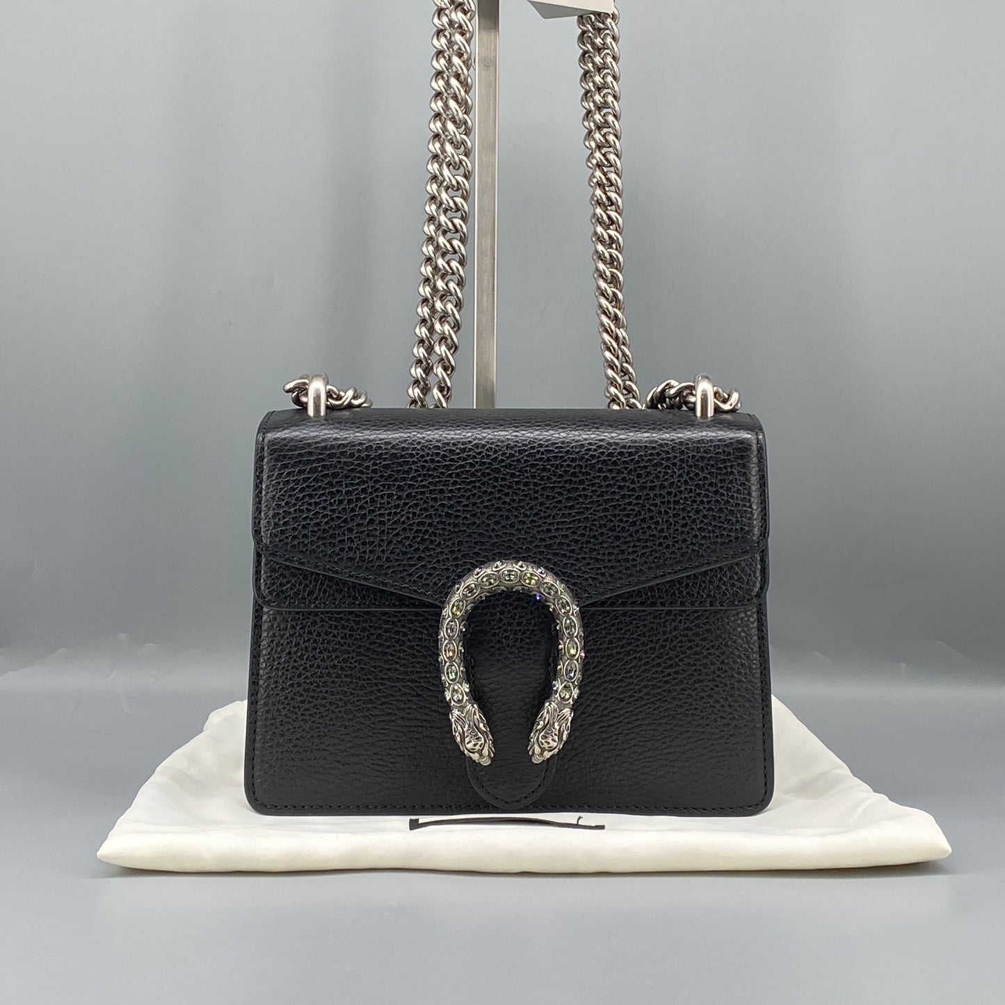 Gucci Mini Dionysus Black Leather Shoulder Bag