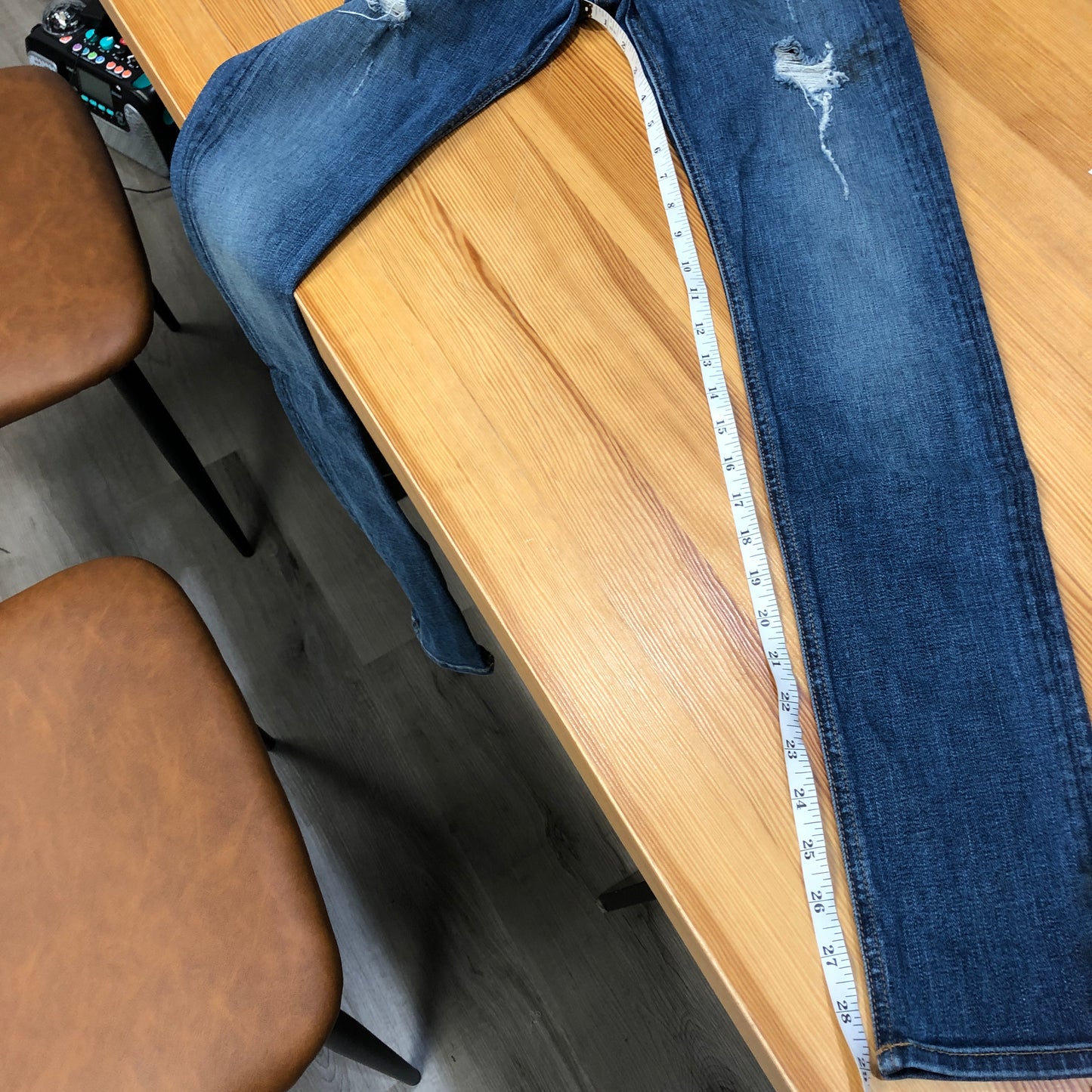 Rag & Bone Skinny Fit Distressed Jeans, Size 26, Blue
