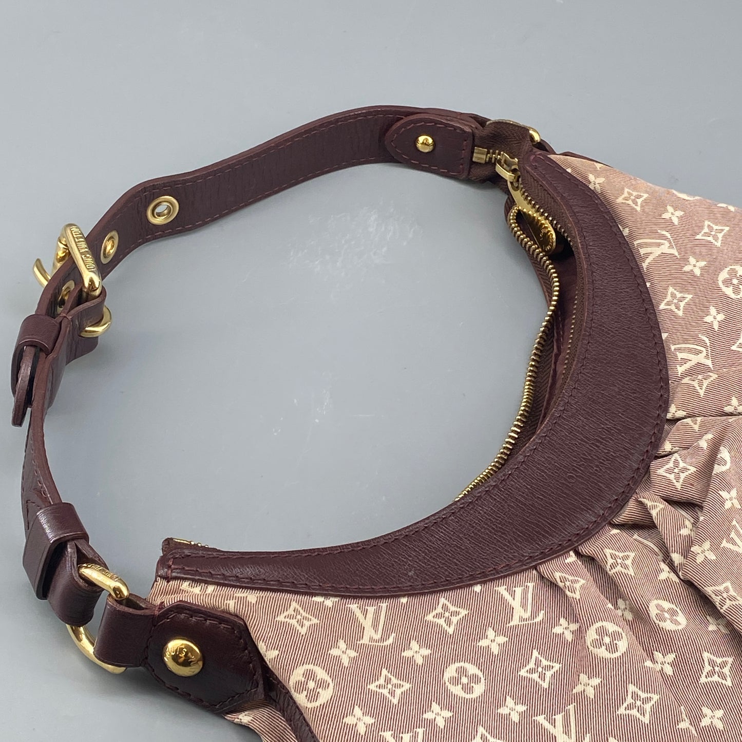 Louis Vuitton Dusty Rose Denim Monogram Mini Lin Hobo Shoulder Bag