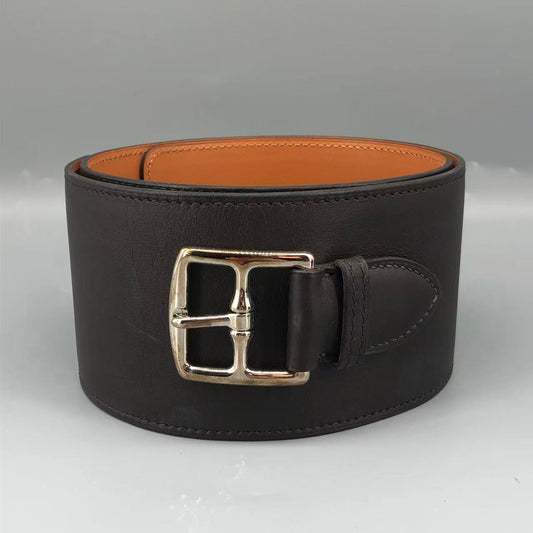Hermes Black Leather Belt 75 cm